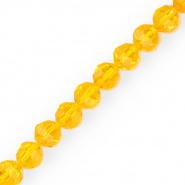 Top Facet kralen rond 10 mm Orange