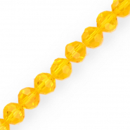 Top Facet kralen rond 12 mm Orange