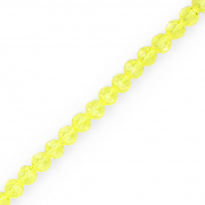 Top Facet kralen rond 6 mm Yellow