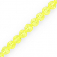 Top Facet kralen rond 10 mm Yellow