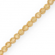 Top Facet kralen rond 4 mm Amber ochre