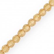 Top Facet kralen rond 6 mm Amber ochre