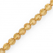 Top Facet kralen rond 8 mm Amber ochre