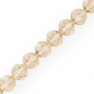 Top Facet kralen rond 4 mm Latte beige