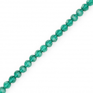 Top Facet kralen rond 4 mm Teal green