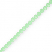 Top Facet kralen rond 4 mm Mint green