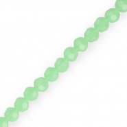 Top Facet kralen rond 6 mm Mint green