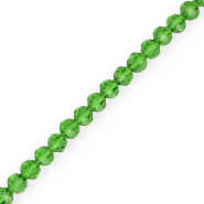 Top Facet kralen rond 4 mm Grass green