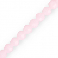 Top Facet kralen rond 10 mm Light pink