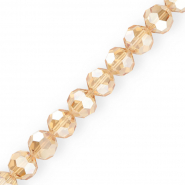 Top Facet kralen rond 16 mm Beige-pearl shine coating