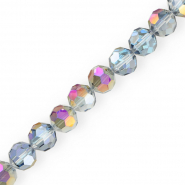 Top Facet kralen rond 16 mm Silver-AB coating