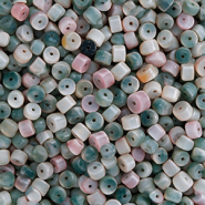 Natuursteen kralen kwarts disc 4x2mm Multicolour green