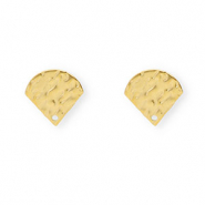 Roestvrij stalen (RVS) Stainless steel onderdelen oorbellen / oorstekers met oogje Gold