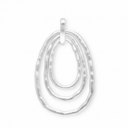 Statement hangers ovale ringen Silver