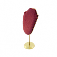 Sieraad display buste voor kettingen Bordeaux red-gold
