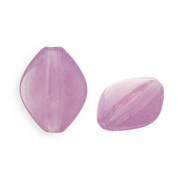 Acryl kralen ruit Lilac-white marble