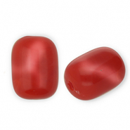 Acryl kralen tube Red-white marble