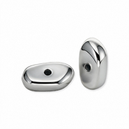 Acryl kralen kiezelvormig Silver