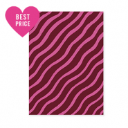 BY31® Sieraden kaartjes zwierige lijnen Bordeaux red-fuchsia