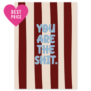 BY31® Sieraden kaartjes "You are the shit" Brown-créme-light blue