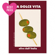 BY31® Sieraden kaartjes "La dolce vita" Bordeaux red-off white-olive green-orange