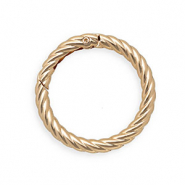 Onderdelen sleutelhanger clasp rond twisted Gold