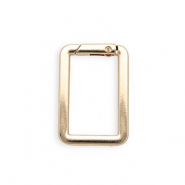 Onderdelen sleutelhanger clasp rechthoek Gold