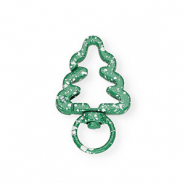 Onderdelen sleutelhanger clasp kerstboom Green-white
