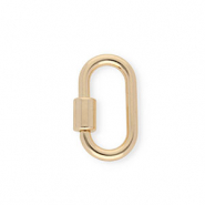 Onderdelen sleutelhanger slot ovaal Gold