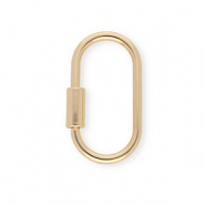 Onderdelen sleutelhanger slot ovaal Gold
