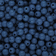 6 mm DQ acryl kralen shiny Teal blue