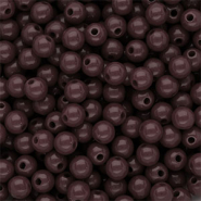6 mm DQ acryl kralen shiny Dark brown