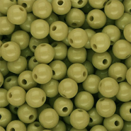 8 mm DQ acryl kralen shiny Olive green