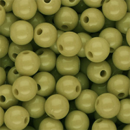 10 mm DQ acryl kralen shiny Olive green