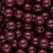 10 mm DQ acryl kralen shiny Mahogany red