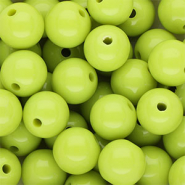 12 mm DQ acryl kralen shiny Lime green