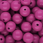 12 mm DQ acryl kralen shiny Magenta