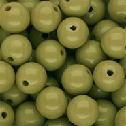 12 mm DQ acryl kralen shiny Olive green