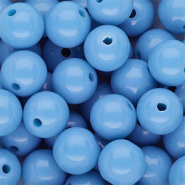 12 mm DQ acryl kralen shiny Blue