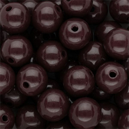 12 mm DQ acryl kralen shiny Dark brown