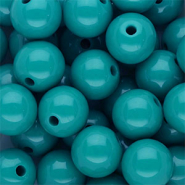14 mm DQ acryl kralen shiny Turquoise