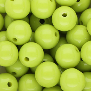 14 mm DQ acryl kralen shiny Lime green