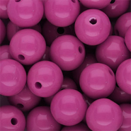 14 mm DQ acryl kralen shiny Magenta