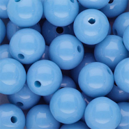 14 mm DQ acryl kralen shiny Blue
