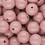 14 mm DQ acryl kralen shiny Vintage pink
