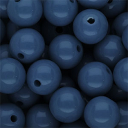 14 mm DQ acryl kralen shiny Teal blue