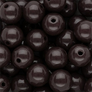 14 mm DQ acryl kralen shiny Dark chocolate brown