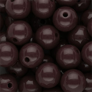 14 mm DQ acryl kralen shiny Dark brown