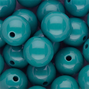 16 mm DQ acryl kralen shiny Turquoise