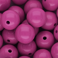 16 mm DQ acryl kralen shiny Magenta